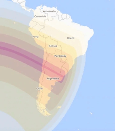 Eclipse 2019 - Zonas por donde pasará