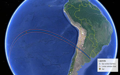 Recorrido eclipse 2019