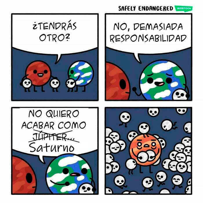 Nuevas Lunas de Saturno. Meme que dice que pasó a Júpiter